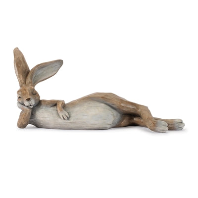 Rabbit Laying 18"L x 8"H Resin