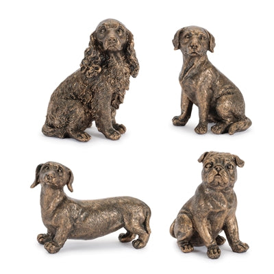 Dog (4 Asst) 3"H, 3.25"H, 3.5"H, 3.75"H Resin