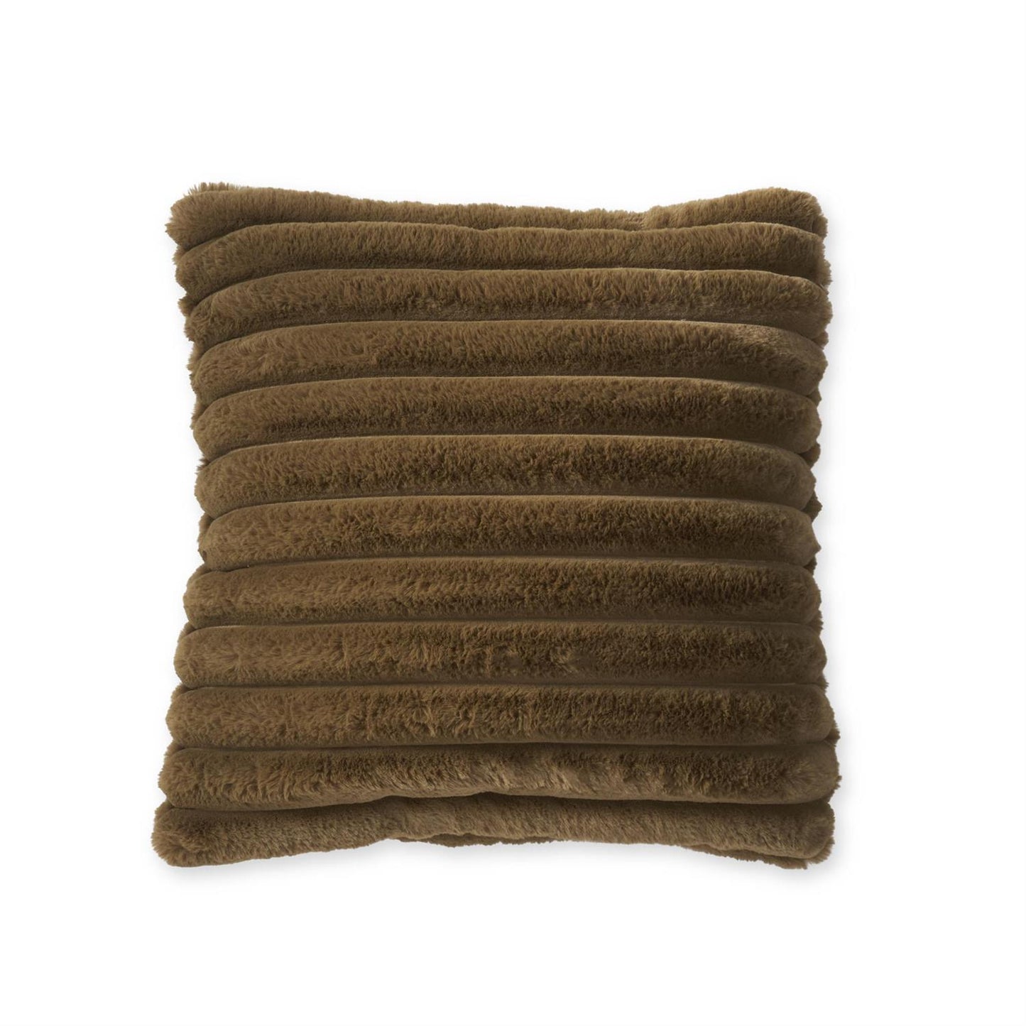 18 Inch Olive Green Faux Fur Pillow