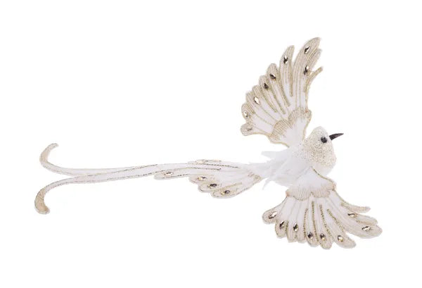 9.5"H x 7.5"W Velvet Flying Bird W/Clip
