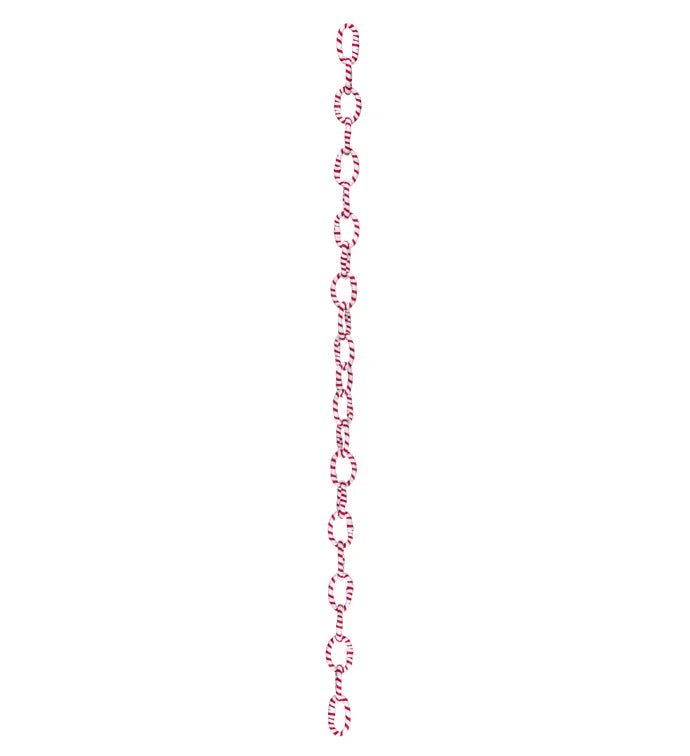 Red White Stripe Chain Garland