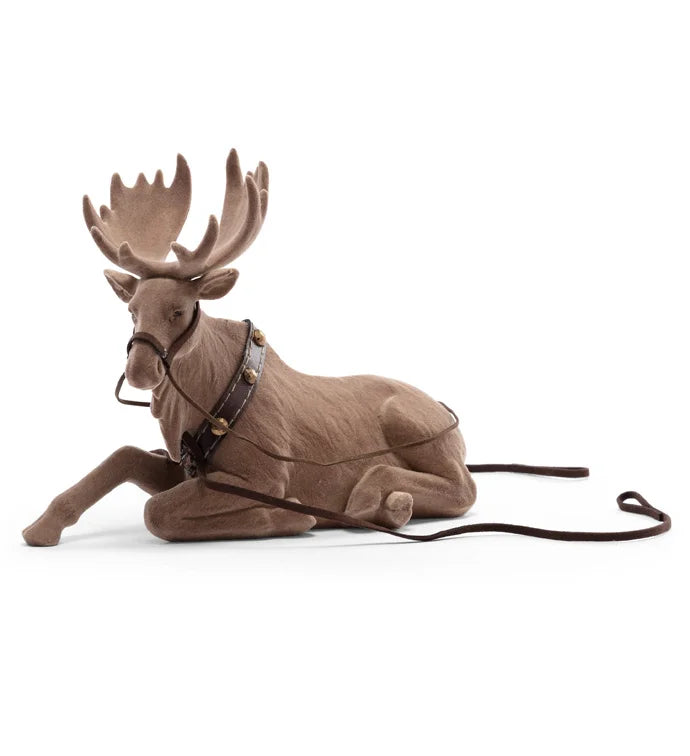 Lying Flocked Moose