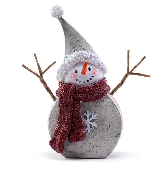 Snowman with Red Scarf