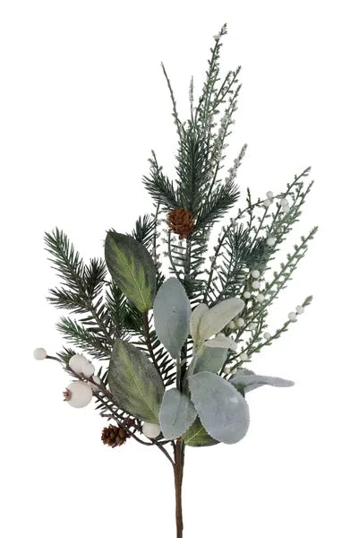 24"L Pine/Berries/Lamb's Ear Pick