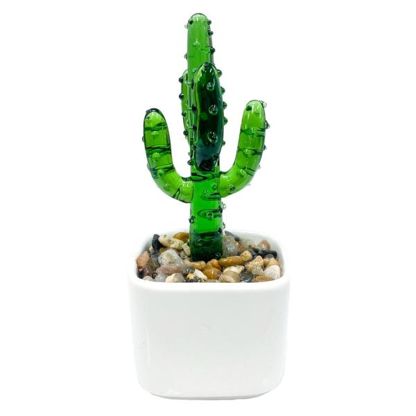 Milano Art Glass Saguaro Cactus Plant