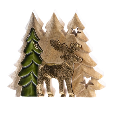 Golden Deer in Woods