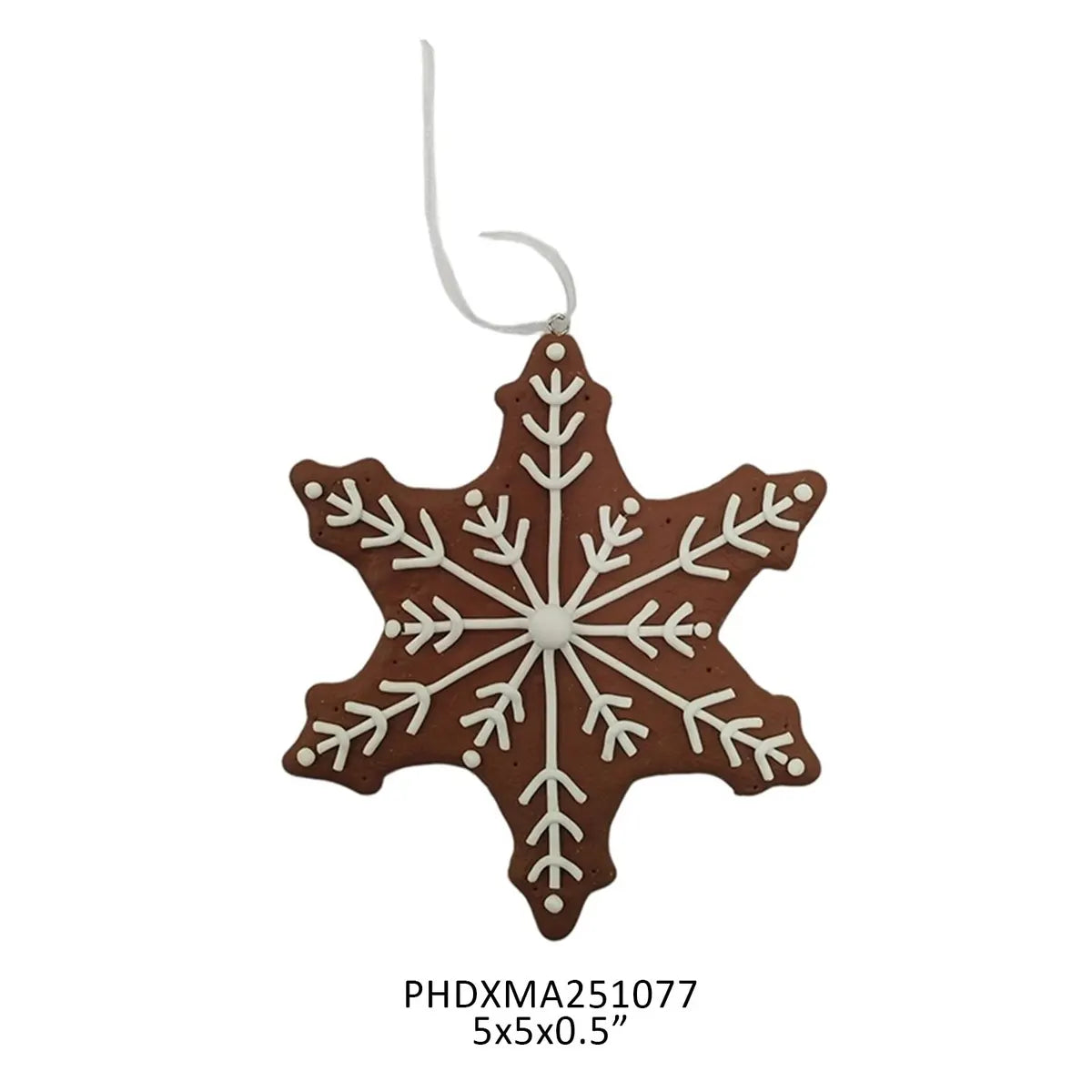 Faux Gingerbread Fancy Star Ornament