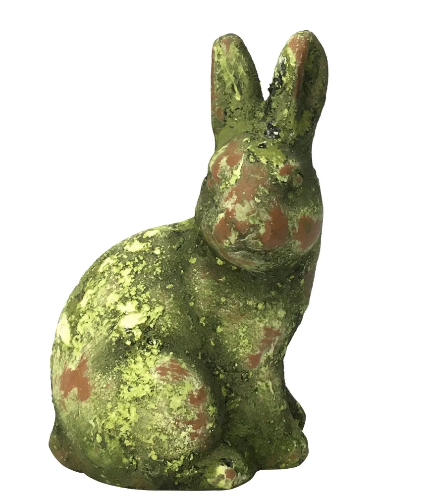 Mossy Cement Rabbit