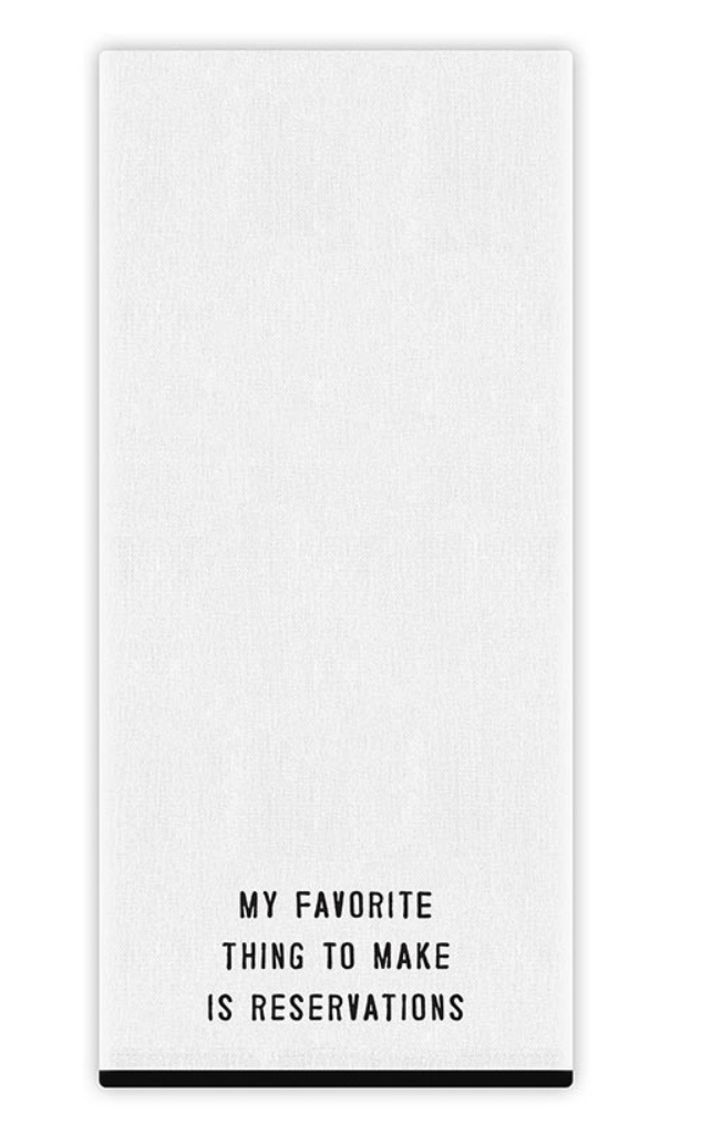 Overlock Tea Towel - Reservations