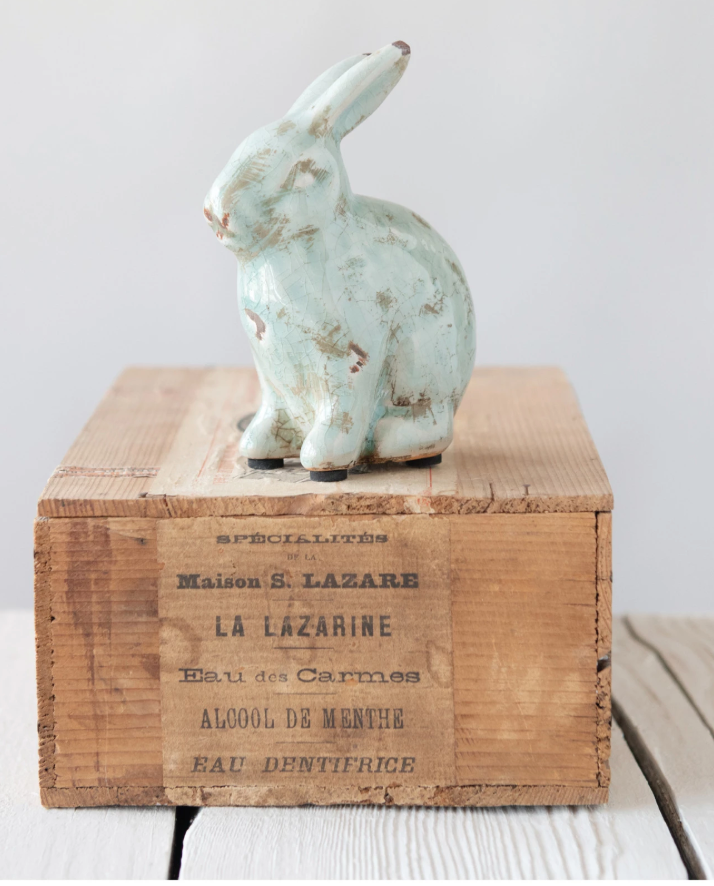 Distressed Terracotta Rabbit