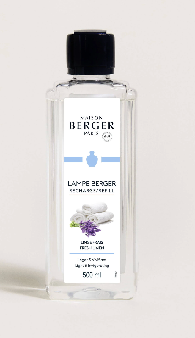 Fresh Linen Fragrance Lamp Refill by Maison Berger