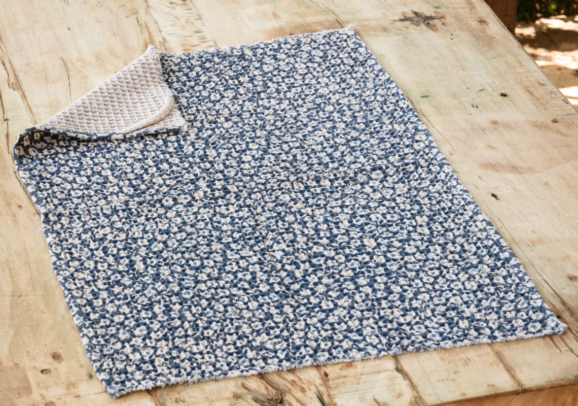 Cornflower Floral Dishtowel