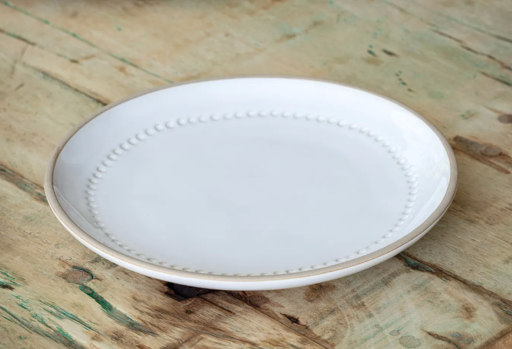Isabella White 8" Dinner Plate