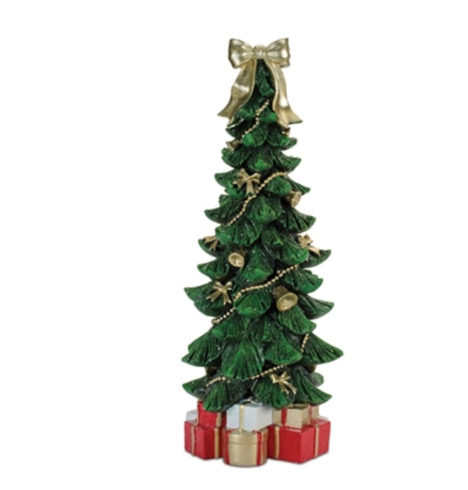 Tree w/Packages 15.5”H Resin