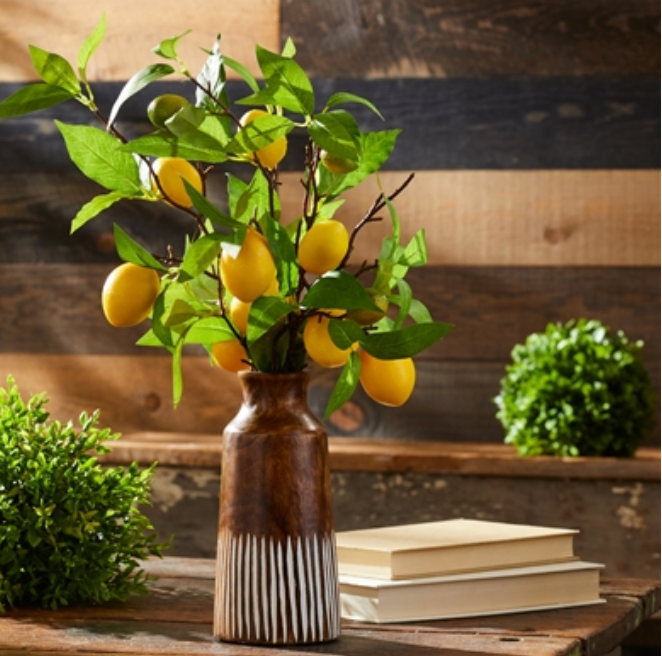 Lemon Branch 33.5”H Polyester/Styrofoam