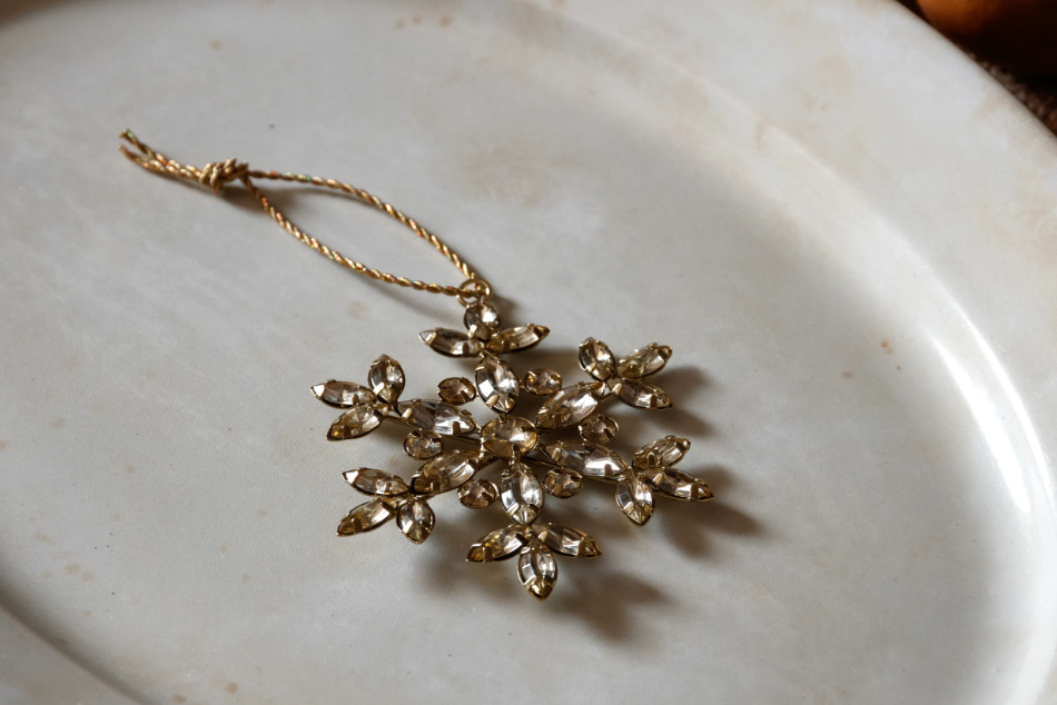 Small Jeweled Snowflake Ornament