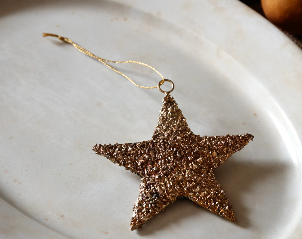 Gold Mosaic Star Large Ornament