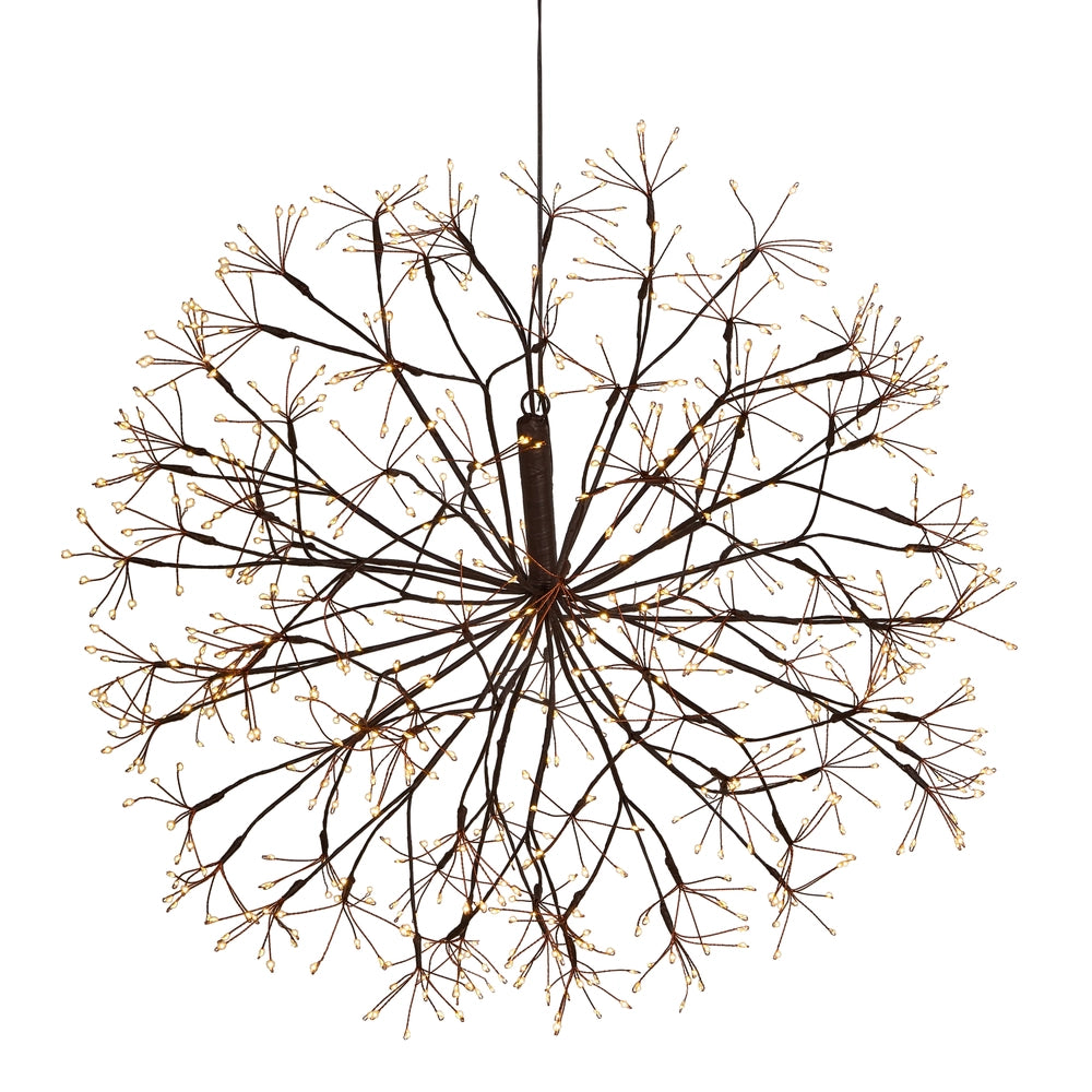 27.5" Brown Starburst Lighted Orb
