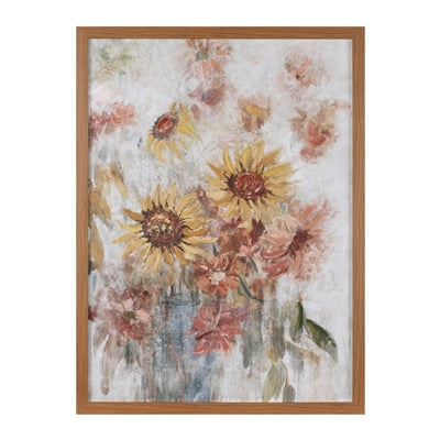 Floral Frame 18"L x 24"H Paper/Glass