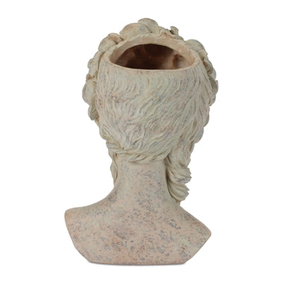 Woman Bust Container 10.5”H Resin