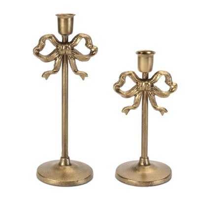 Bow Taper Candle Holder