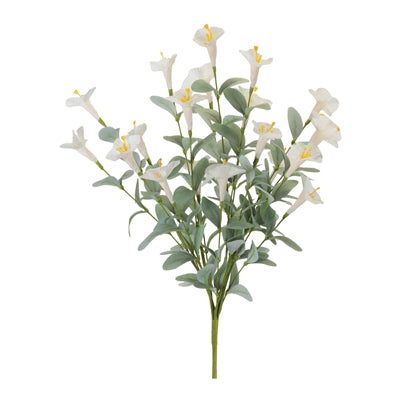 Trumpet Flower Bush 18.5”H Polyester