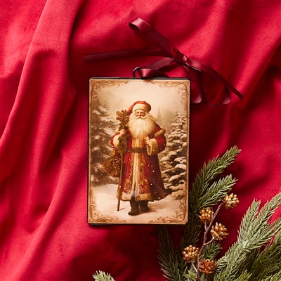Santa Ornament 6.75”H Iron