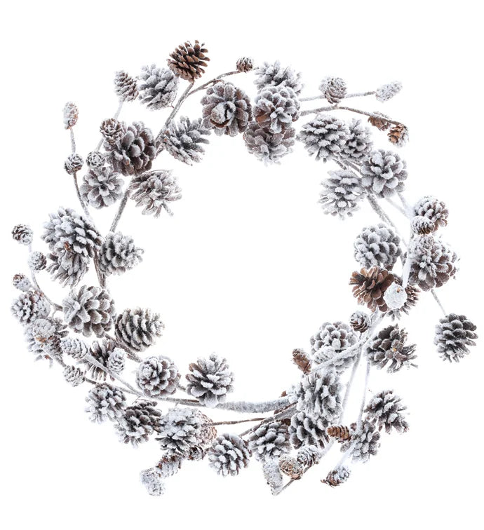 Snowy Pine Cone Wreath