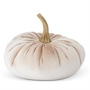 6.25 Inch Cream Velvet Stuffeded Pumpkin