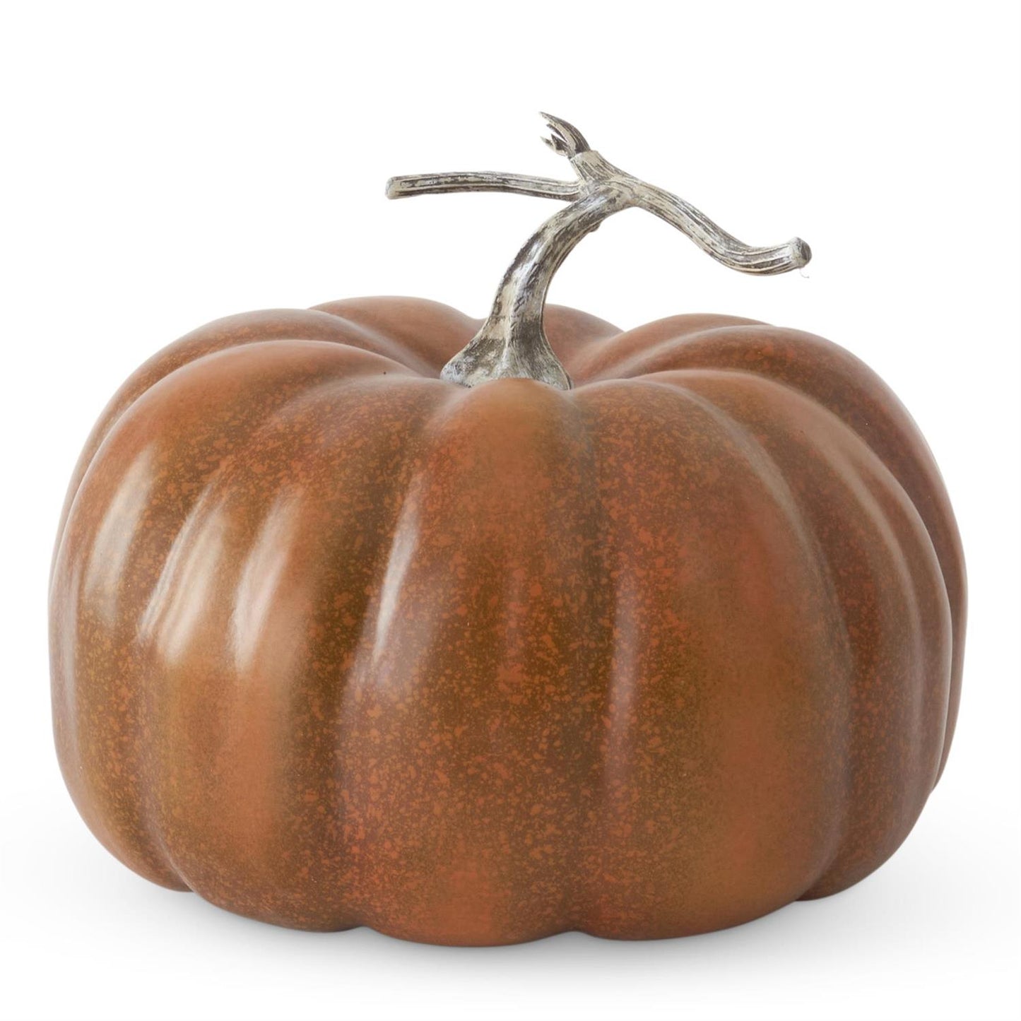10 Inch Orange & Green Pumpkin