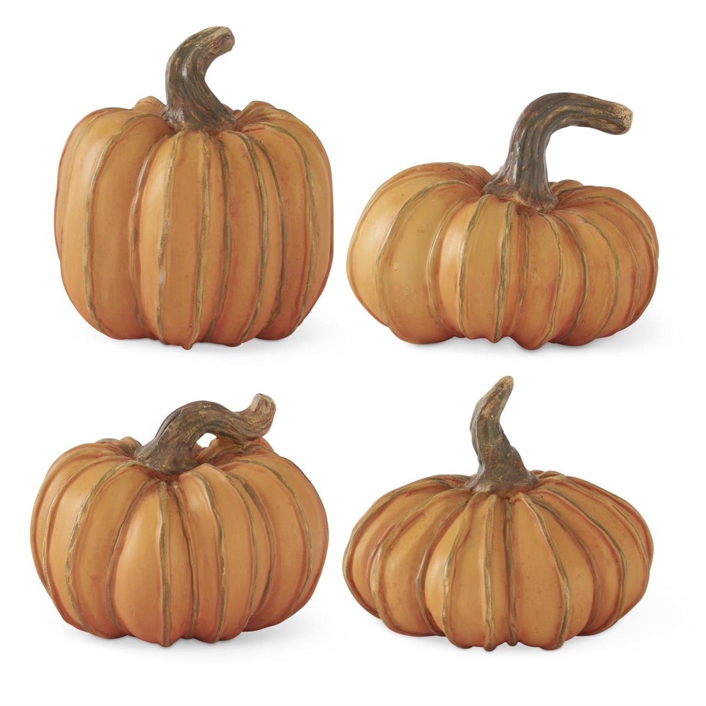Assorted Resin Orange Filler Pumpkins (4 Styles)