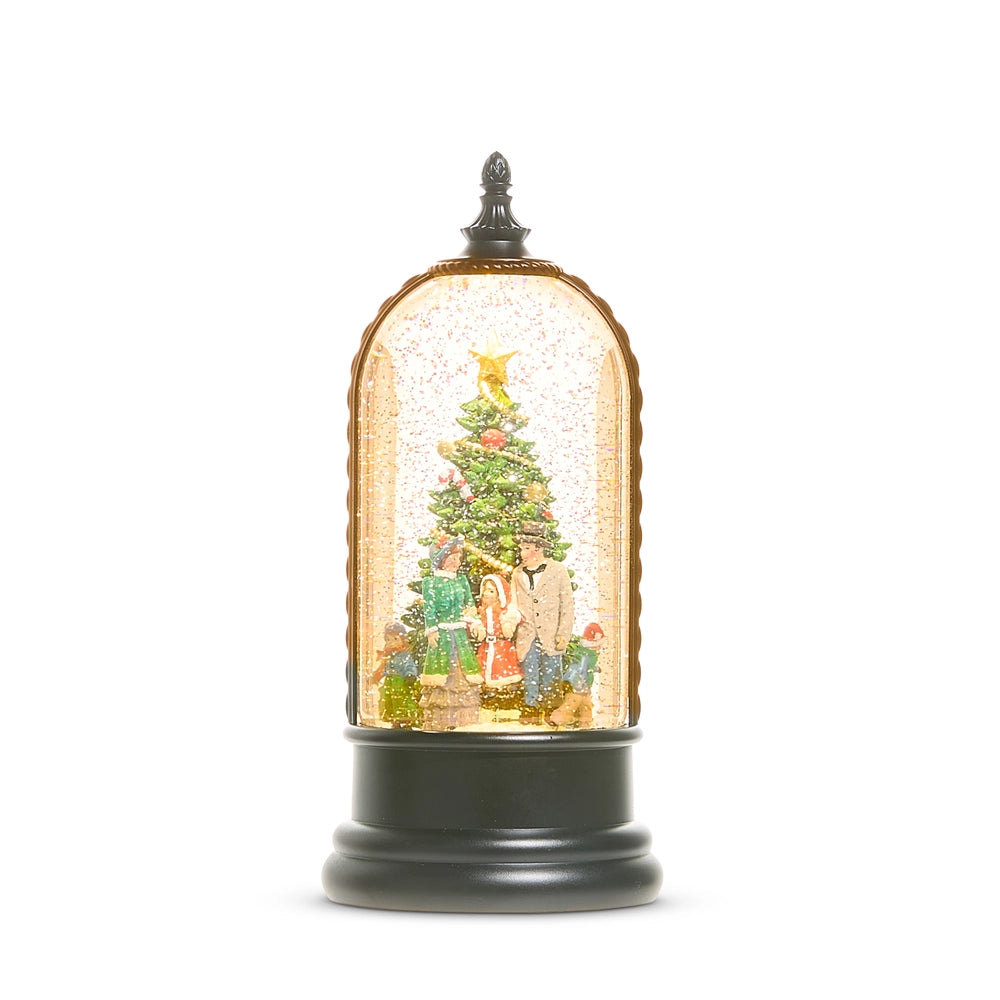 11" Ice Skating Animated Musical Lighted Water Lantern