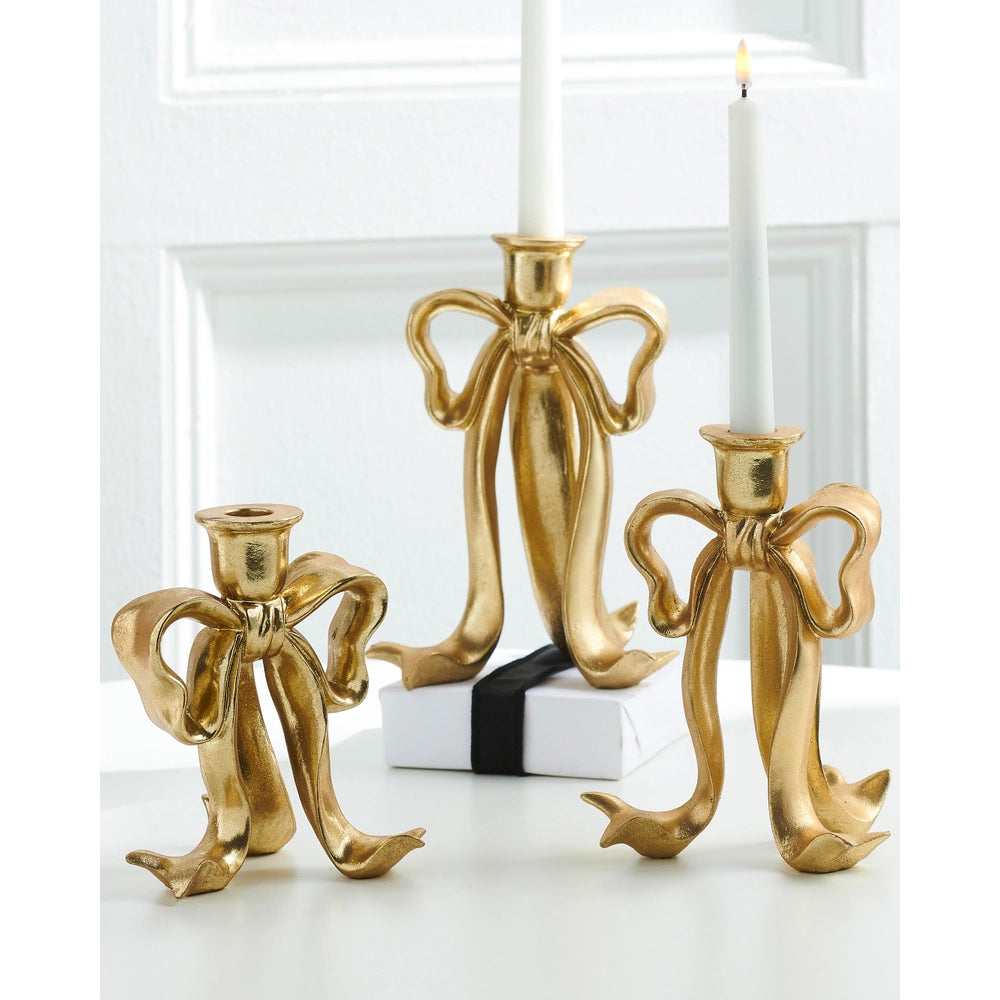 9" Bow Candlesticks