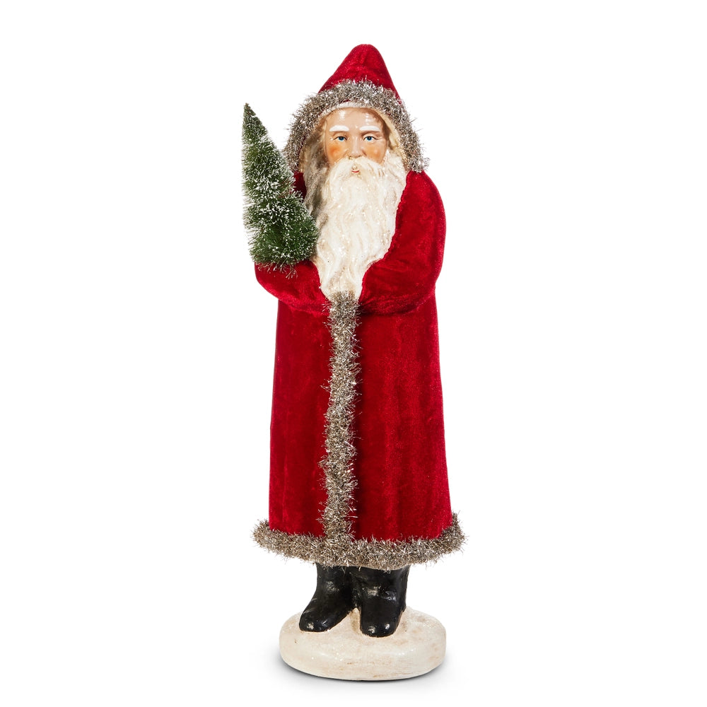 17" Red Velvet Santa