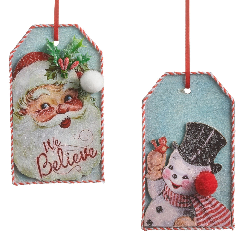 4.75" Vintage Tag Ornament