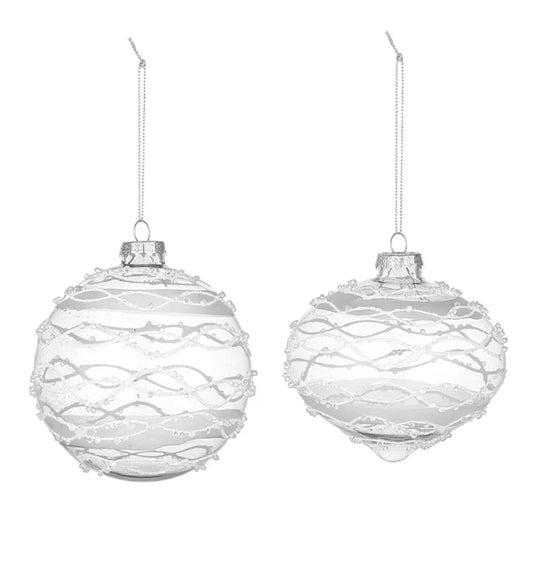 Crystal Bead Swirl Ornament