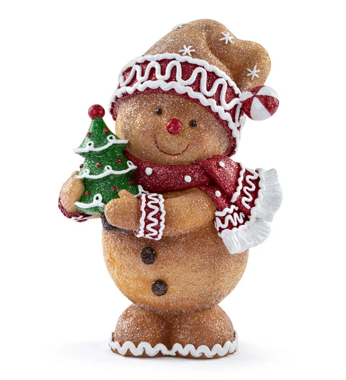 Gingerbread Snowman with Tree