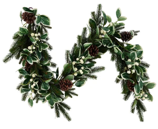 5'L Leaf/Pine/Pinecone/Berry Garland