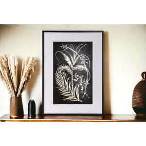 NOIR BOTANICAL FRAMED & GLAZED 20×27.5″