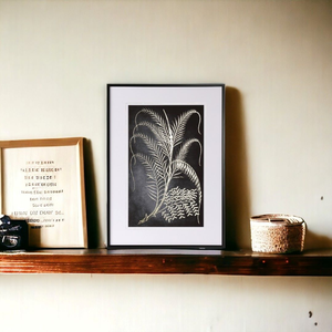 NOIR BOTANICAL II FRAMED & GLAZED 20×27.5″