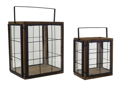Box Lantern Wood/Metal