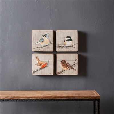 Bird Plaque  8"H Wood