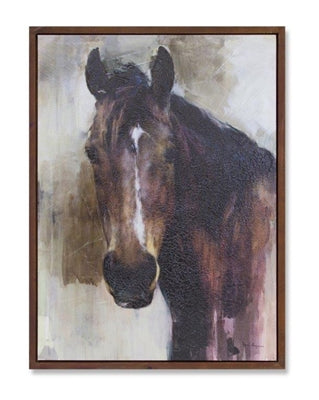 Horse Print Canvas 23.75"L x 31.5"H Canvas/Wood