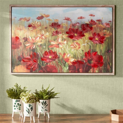 Framed Floral Print 35.5"L x 23.5"H Canvas/Wood