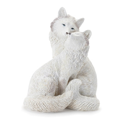 Fox Couple 8”H Resin