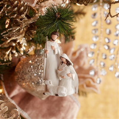 Holy Family Ornament 4”H Resin