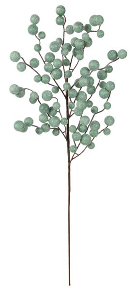 27" Waterproof Frosted Mix Berry Spray Shiny Sage Green