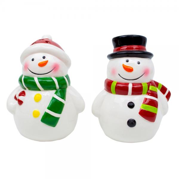 Ceramic Snowman Salt and Pepper Set