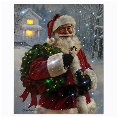 Lght Santa w/ Wreath