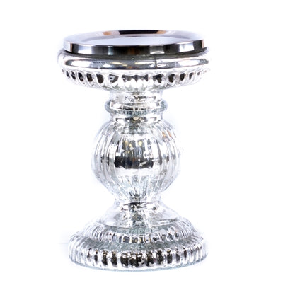 Candle Holder Silver Lg